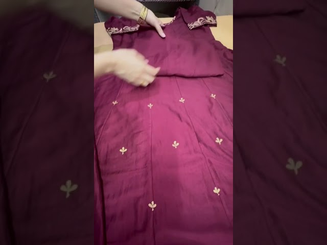 Stiching pattern with embroidery on raw pasmina#sweey boutique #6239009067