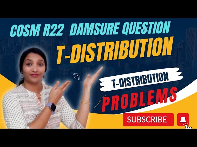 t-Distribution Problems | How to Identify t-distribution Problems | Unit-3 Imp Questions cosm/MSF |