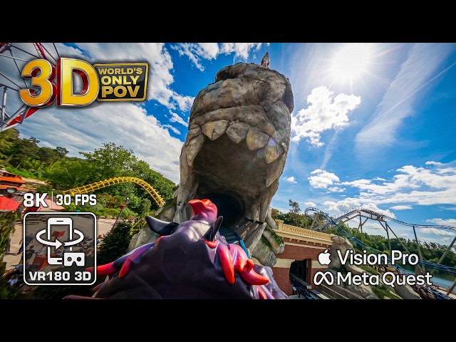 BETTER THAN REALITY? 🐺 100% Wolf 3D VR Roller Coaster 8K VR180 onride POV 🟨 Plopsaland / Vision Pro