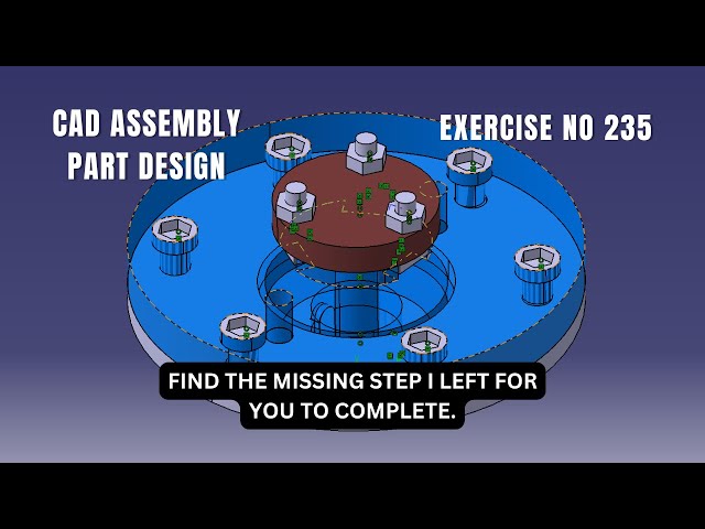 CAD Assembly Design Exercise 235 | Catia v5 tutorial exercise I Part Design | CATIA  | Solidworks
