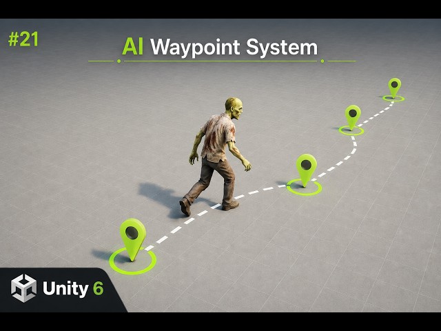 AI Waypoint System Tutorial in Unity 6 | Zombie Patrol AI #21 (Beginner 2026) #unity #coding