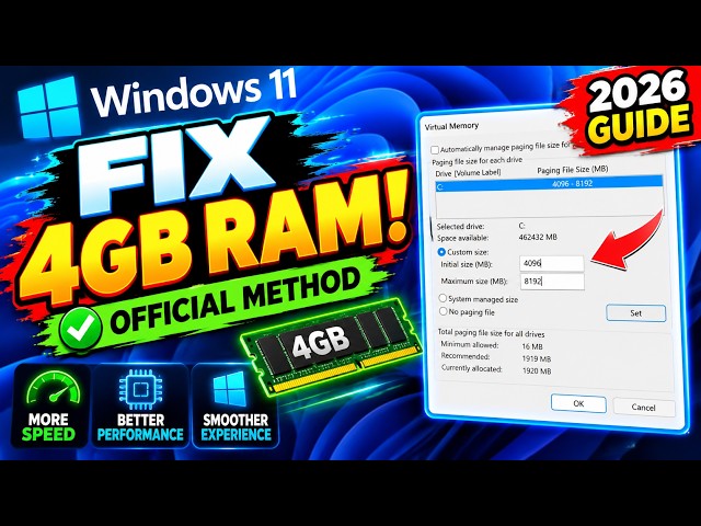 Windows 11 Slow on 4GB RAM? Here’s the Fix That Works in 2026