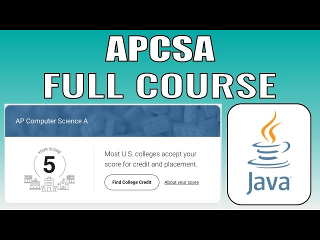 AP Computer Science A FULL COURSE (Free!)