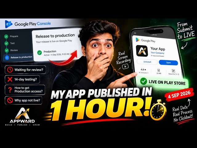 I Published My Android App on Google Play in 1 Hour! (Full Play Console Process)