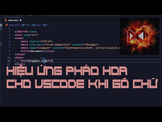 [NHT] Thêm hiệu ứng pháo hoa cho Visual Code khi gõ chữ | Extension VsCode #2