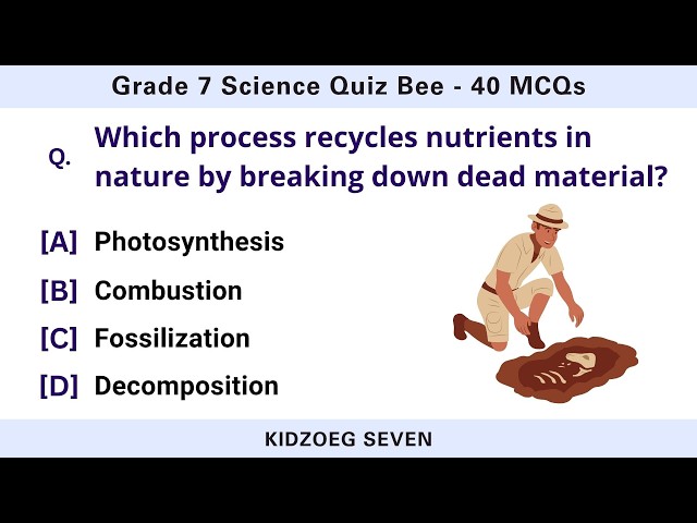 Grade 7 Science Quiz Bee | 40 MCQs with Answers | General Science Practice Test for School Students