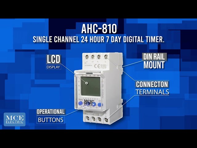 Product overview AHC-810, single channel 24/7 Digital Timer