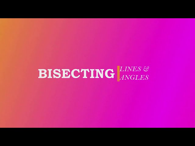 BISECTION OF LINE AND ANGLE in | Technical drawing | Basic Technology