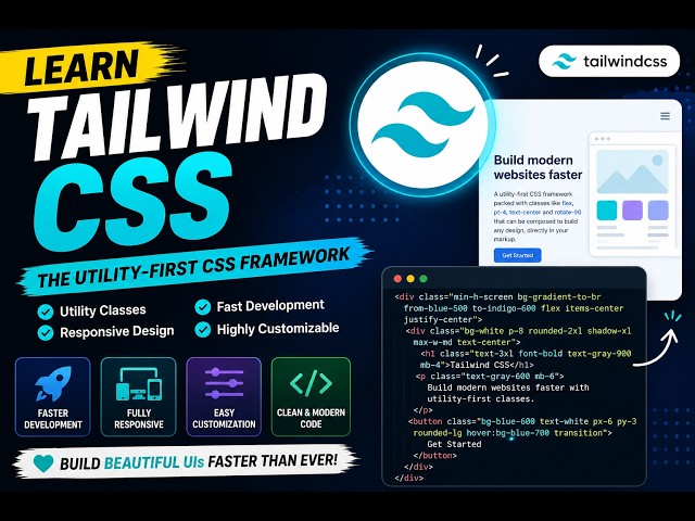 Tailwind CSS tutorial | Quick Overview #tailwindcss
