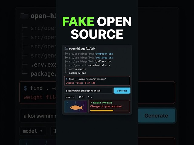 Higgsfield is NOT actually open source #ai #higgsfield #tech