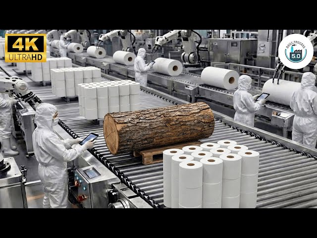 Inside the Charmin Factory: From Wood Logs to Toilet Paper (Full Process)
