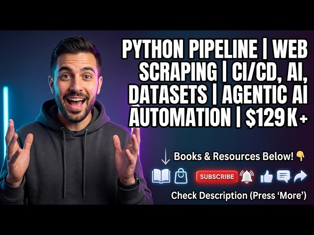 Python Pipeline Web Scraping CI/CD, AI, Datasets Agentic AI Automation $129K+ Roles! Check Books 📚 👇