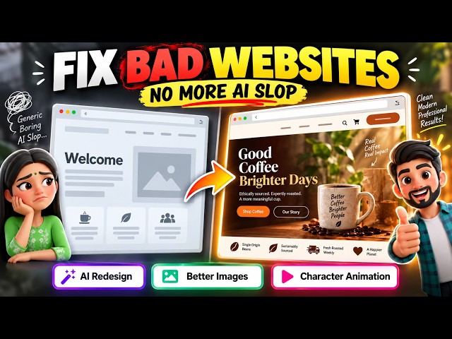 How to Fix Ugly AI Websites (No More AI Slop) | AI Website Redesign