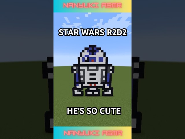STAR WARS R2D2 IN THE MINECRAFT PIXEL ART ASMR!🫢 ARE YOU STAR WARS FAN?👾 #shorts #minecraft #asmr