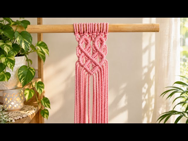 Orange lace macrame pattern for beginners 🍒easy tutorial 🎀