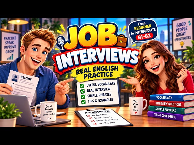 How to Answer Job Interview Questions in English (B1–B2) | Conversation Practice