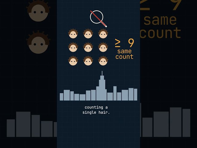 At least 9 people in NYC have the exact same hair count #Math #Facts #Interesting