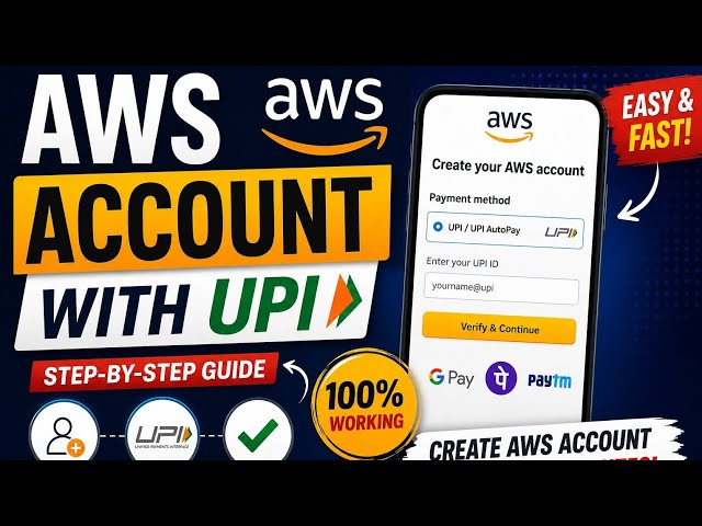 How to Setup AWS Account with UPI | Create AWS Account Step by Step