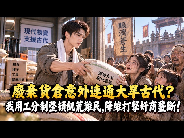 廢棄貨倉意外連通大旱古代？我用工分制整頓飢荒難民，降維打擊奸商壟斷逆襲封神！#穿越 #逆襲 #爽文 #漫微追劇