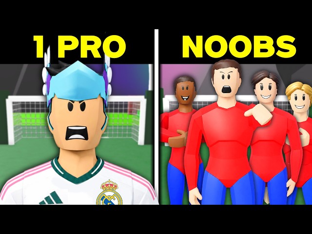 How Many NOOBS Can Beat 1 PRO in Realistic Street Soccer? (Roblox)
