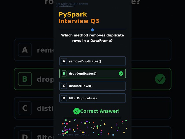 PySpark Quiz #3 | Data Engineer Interview  | PySpark Interview Question and Answer