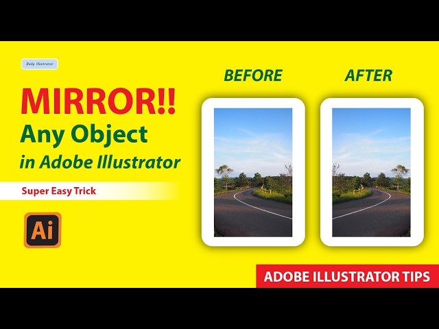 How to Mirror Anything in Adobe Illustrator in Seconds! ⚡