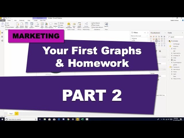 Power BI Course for Beginners (Part 2 - Your First Graphs and Homework)