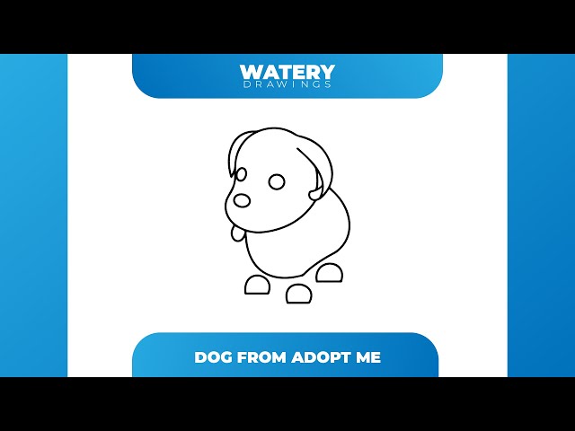 How to draw Dog from Adopt Me | Roblox | Step By Step Guide | Watery Drawings