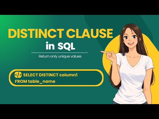 DISTINCT in SQL Explained with Coding🔥| Remove Duplicates, COUNT(DISTINCT) & Examples | SQL Tutorial