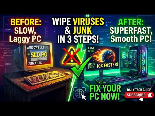 How to Clean Junk Files & Delete Viruses in Windows 10/11 (3 Easy Steps) 