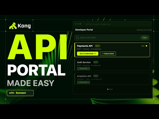 Konnect Developer Portal: Create, Explore & Manage APIs