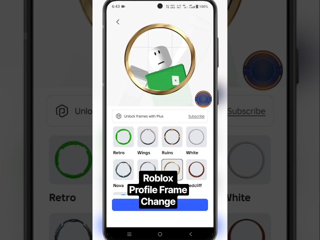 How To Change Your Profile Frame on Roblox #shorts