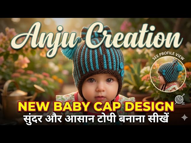 2 Color Knitting Baby Hat Pattern | Step by Step Baby Cap Tutorial
