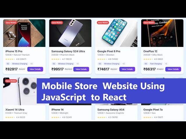 E Commerce Filter Step by Step Tutorial JavaScript to React in Tamil | தமிழ்