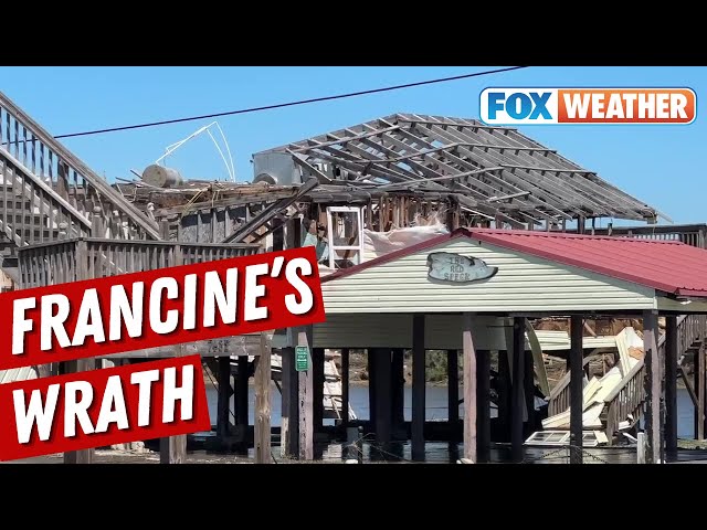 Hurricane Francine Damage In Cocodrie, Louisiana