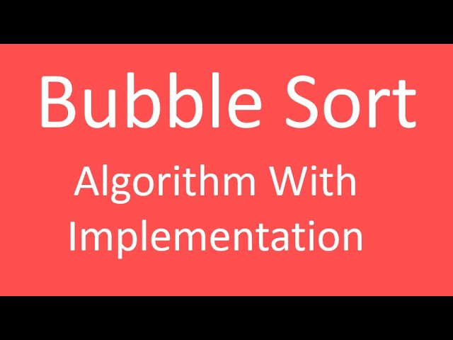 Bubble Sort Algorithm || Code in C# || Sortings