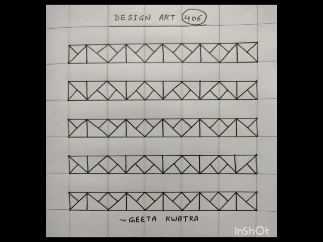 Drawing of Design Art 406(Step by Step)#design art#pen art#drawing#art@geetakwatra699