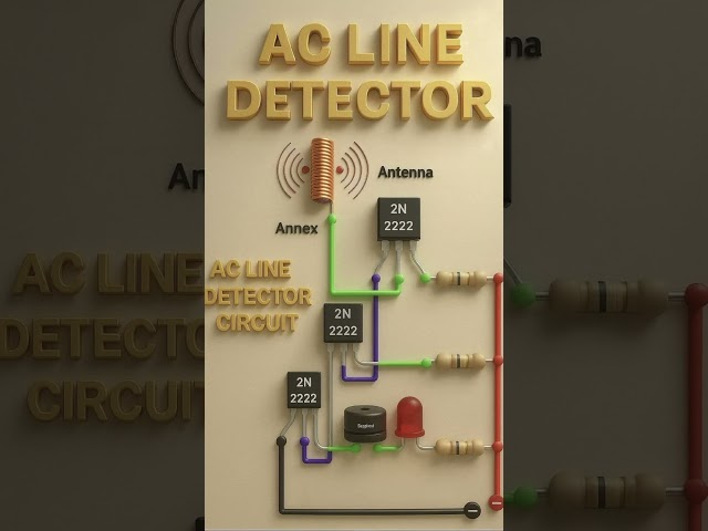 Ac line detector | tester antenna| transistor | 2N2222 230v AC #tester #wireless #antenna #annex
