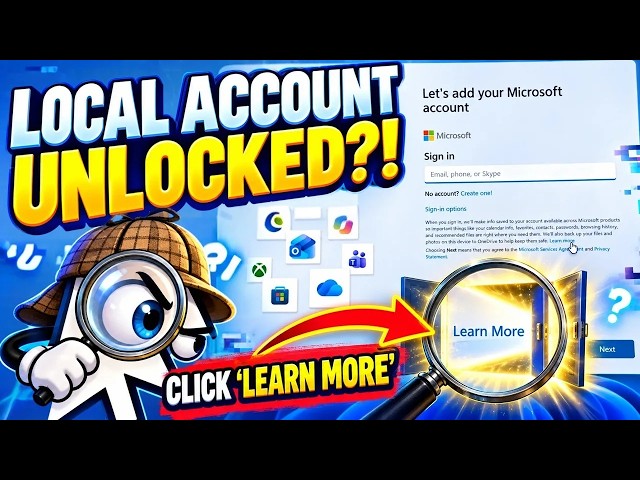 The Easiest Way Yet to Make a Local Account in Windows 11!