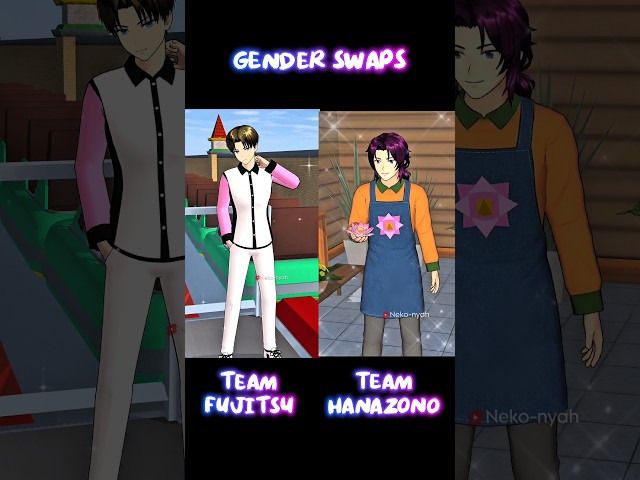 Which Gender Swap Team is better? 🤔 #sakuraschoolsimulator #shorts #trending #viral #video #funny