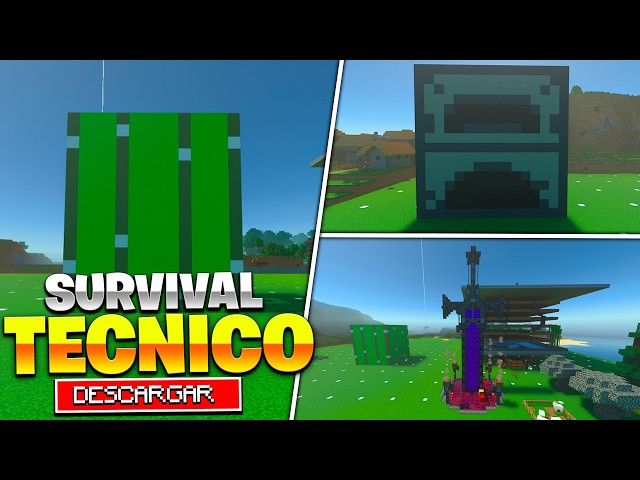 Technical Survival World with Achievements Enabled for Minecraft Bedrock 🔥
