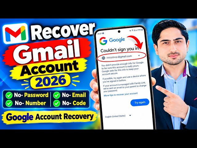 Gmail Account Recovery 2026 | How to Recover Gmail Account | Google Account Recovery 