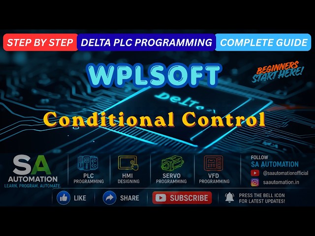 Conditional Control Logic in Delta PLC | Output Interlocking & Dependent Control | PLC Tutorial |