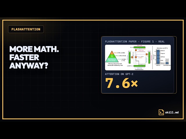 FlashAttention Does More Math. It's Still 7.6x Faster.