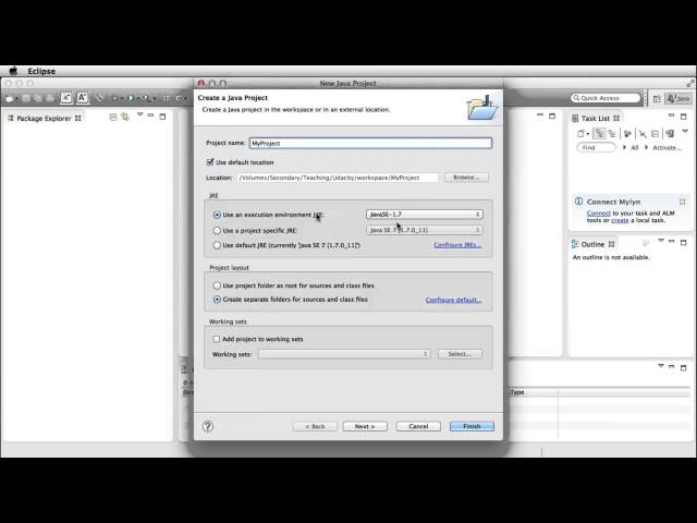 Eclipse Demo: Create Java Project - Georgia Tech - Software Development Process