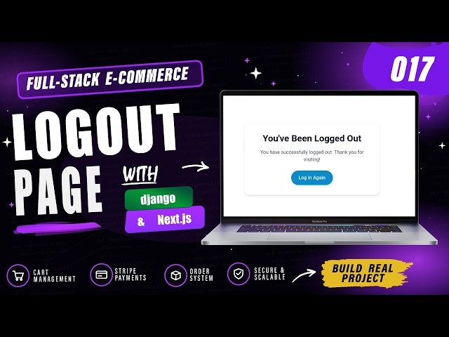 017 Logout Page | Django + Next.js E-Commerce