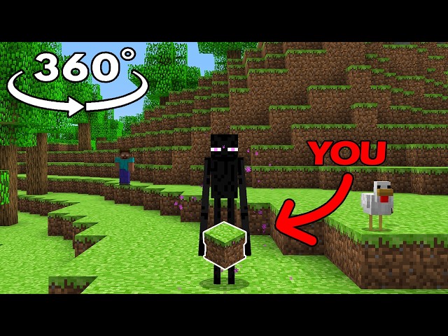 360° POV: You're a GRASS BLOCK but the ENDERMAN teleports you.