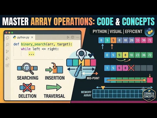 Array Operations: Traversal, Insertion, Deletion & Searching