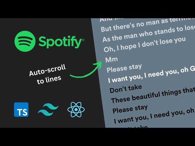 Recreating Spotify’s lyric sync effect with React