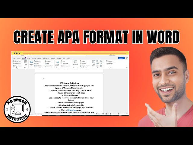 How to Create APA Format in Word - Full Guide {2025}
